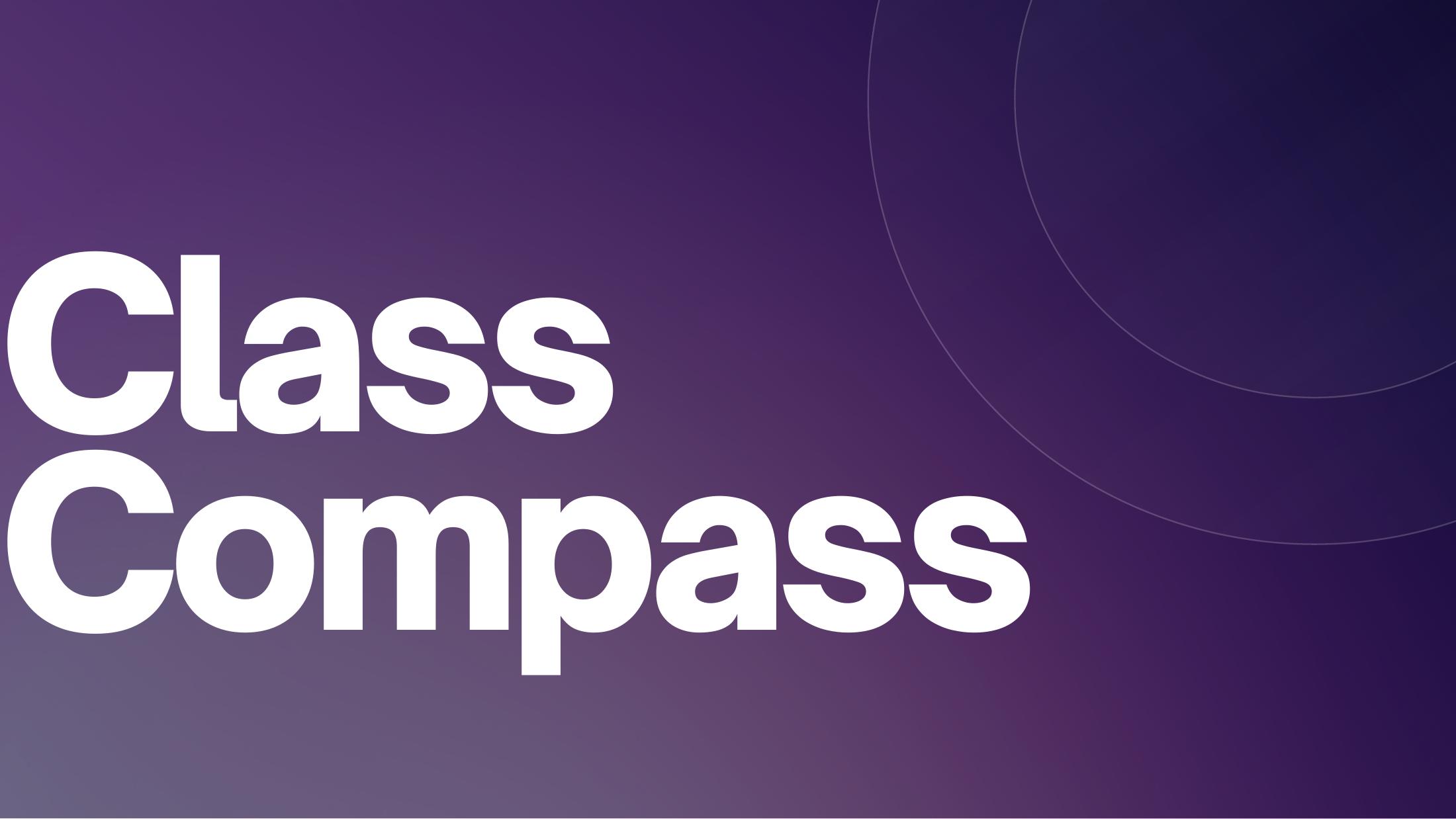 ClassCompass Pitch Deck — first page